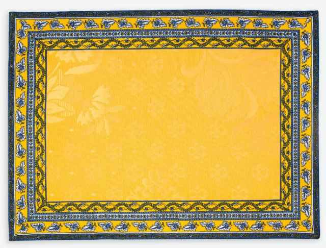 Provence Jacquard tea mat (Avignon yellow - Delft yellow)